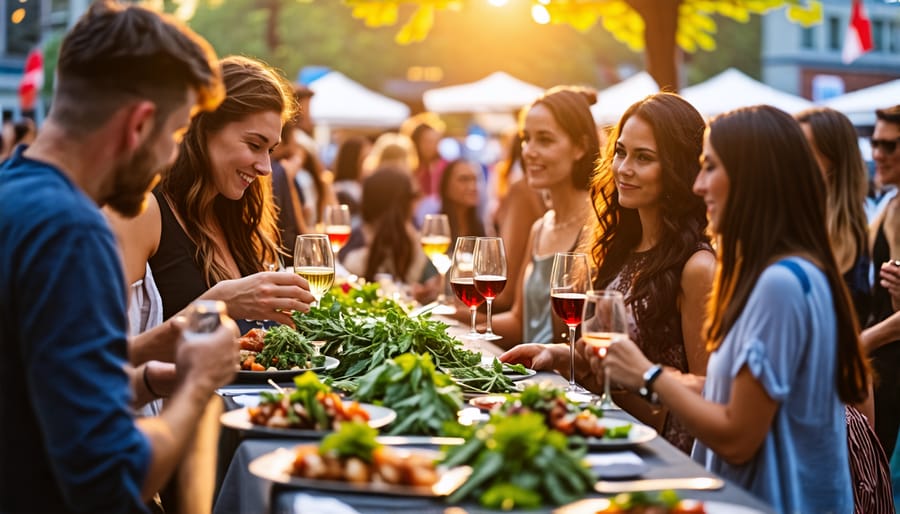 People Experiencing THC Gummies at a Culinary Event